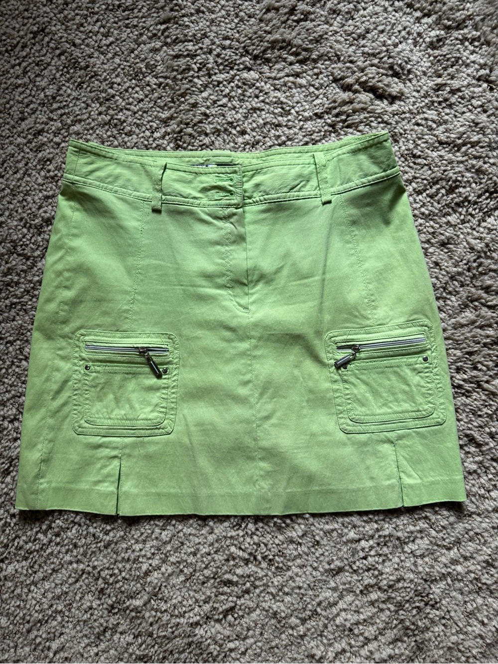 jamie sadock Lime Green Utility Mini Skirt